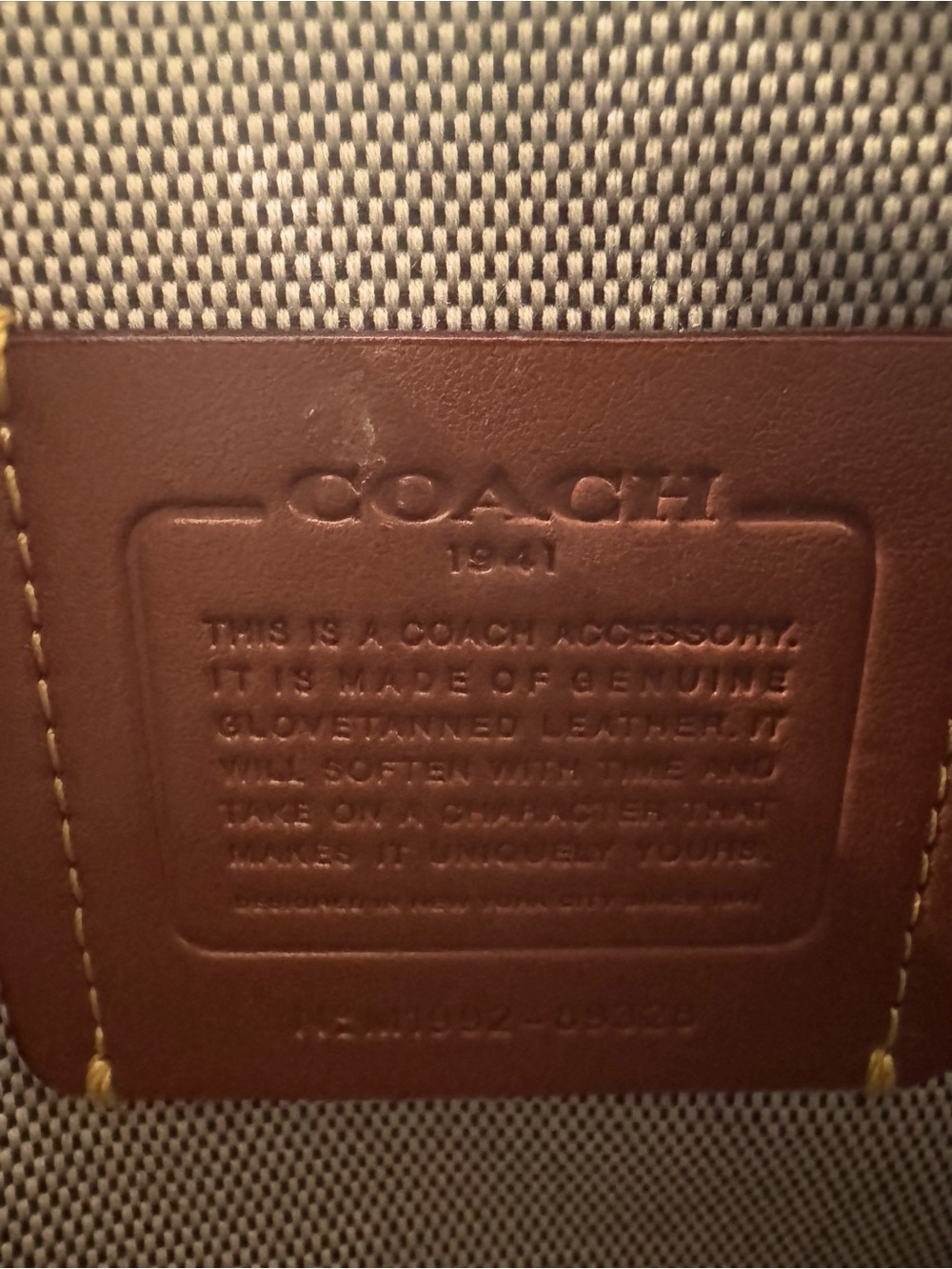 Coach 1941 Glovetanned leather clutch pouch wristlet 1941 hang tag 89328 color - Picture 6 of 9